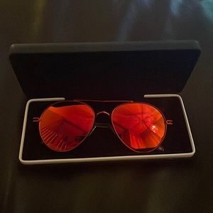 Givenchy Red Aviator Sunglasses